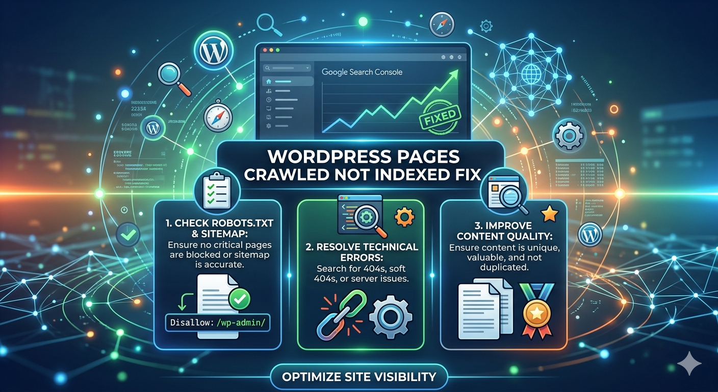 WordPress Pages Crawled Not Indexed Fix