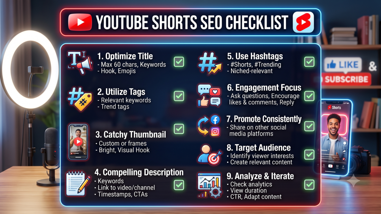 YouTube Shorts SEO Checklist