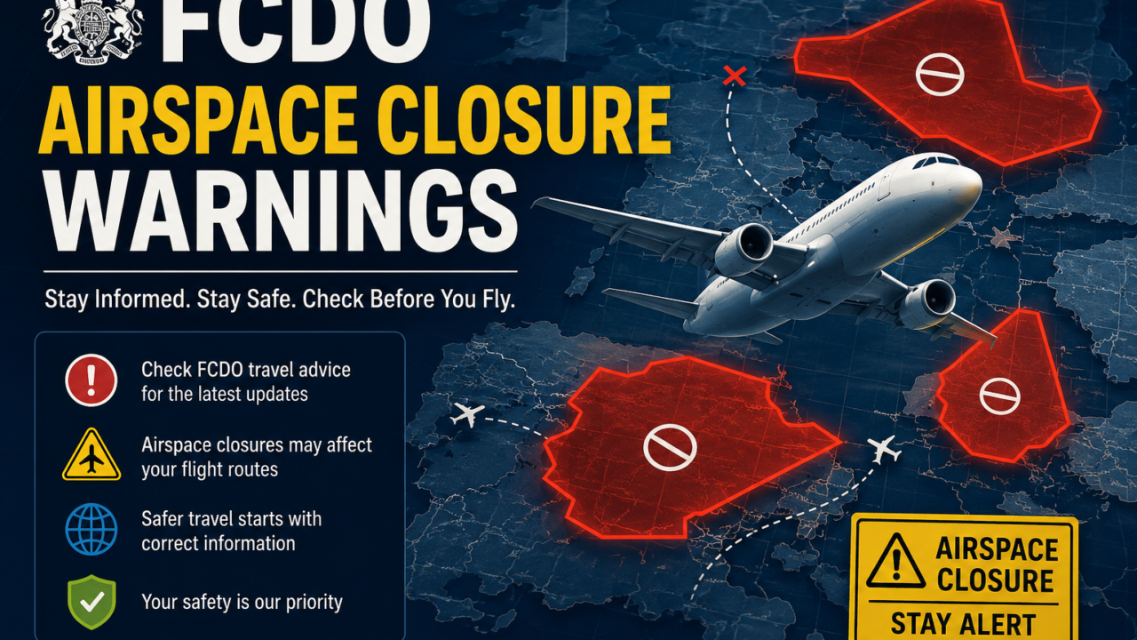 FCDO Airspace Closure Warnings