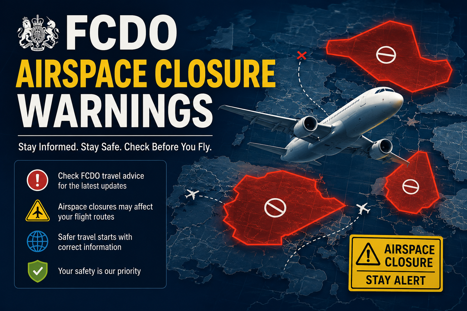 FCDO Airspace Closure Warnings: Latest Travel Advice, Flight Disruptions & Safety Guide (2026)